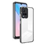 Per vivo Y21 / Y33S / Y21S / T1X 4G 3 in 1 Custodia per telefono con cornice per PC a colori TPU trasparente (nero)