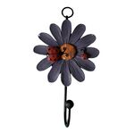 Appendiabiti da parete con fiori in resina per decorazioni per la casa (viola)