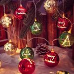Stringa di lanterna con luci a sfera decorative natalizie a LED, spec: tipo di batteria 5 m (palla)