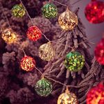 Stringa di lanterna con luci a sfera decorative natalizie a LED, spec: tipo di batteria 5 m (diamante)