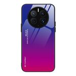 Per Huawei Mate 50 Pro Custodia per telefono in vetro sfumato (rosso viola)