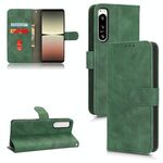 Per Sony Xperia 5 IV Skin Feel Custodia magnetica per cellulare in pelle (verde)