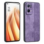 Per OPPO Reno7 Pro 5G AZNS Custodia per telefono con sensazione di pelle in rilievo 3D (viola)