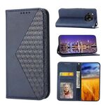 Per Sharp Aquos R7 / P7 Cubic Grid Calf Texture Chiusura magnetica Custodia per telefono in pelle (blu)