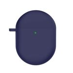 Per Redmi Buds4 Custodia protettiva per auricolari in silicone con moschettone D (blu scuro)
