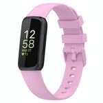 Per Fitbit Inspire3 cinturino in silicone a tinta unita, taglia: taglia L (viola lilla)