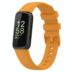 Per Fitbit Inspire3 cinturino in silicone a tinta unita, taglia: taglia S (giallo)