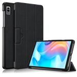 Per Realme Pad Mini 8.7 Custodia per tablet in pelle Custer con fibbia magnetica pieghevole a 3 pieghe (nero)
