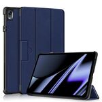 Per OPPO Pad Custodia per tablet in pelle Custer con fibbia magnetica a 3 pieghe da 11 pollici (blu scuro)