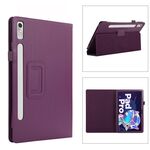 Per Lenovo Tab P11 Pro Gen 2 Custodia per tablet in pelle Litchi Texture con supporto (viola)