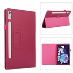Per Lenovo Tab P11 Pro Gen 2 Custodia per tablet in pelle Litchi Texture con supporto (rosa rossa)