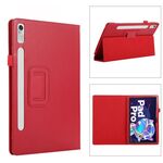 Per Lenovo Tab P11 Pro Gen 2 Custodia per tablet in pelle Litchi Texture con supporto (rosso)