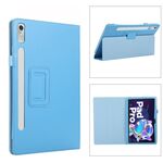 Per Lenovo Tab P11 Pro Gen 2 Custodia per tablet in pelle Litchi Texture con supporto (azzurro)