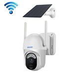 ESCAM QF103 3MP Cloud Storage PT WIFI PIR Allarme Telecamera IP con pannello solare Supporto batteria Visione notturna a colori e audio bidirezionale