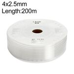 Tubo in PU flessibile per aria compressa per compressore pneumatico LAIZE, specifica: 4x2,5 mm, 200 m (trasparente)