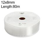 Tubo in PU flessibile per aria compressa per compressore pneumatico LAIZE, specifica: 12x8 mm, 80 m (trasparente)