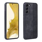Custodia per telefono Samsung Galaxy S22 5G AZNS 3D in rilievo con sensazione di pelle (nero)