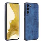 Per Samsung Galaxy S22 + 5G AZNS 3D Custodia per telefono in rilievo con pelle (blu zaffiro)
