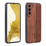 Per Samsung Galaxy S22 + 5G AZNS Custodia per telefono con sensazione di pelle in rilievo 3D (marrone)