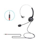 VT200 Cuffia per operatore con cuffia telefonica a orecchio singolo con microfono, specifiche: spina singola da 3,5 mm