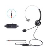 VT200 Cuffia per operatore con cuffia telefonica a orecchio singolo con microfono, specifiche: spina singola da 3,5 mm con sintonizzazione