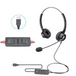 VT200D Cuffie per operatore con doppia cuffia telefonica con microfono, specifiche: testina USB con sintonizzazione
