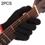 2 pezzi guanto per esercizi per chitarra sinistra antiscivolo resistente all'usura in nylon per principianti, dimensioni: grande