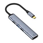 Y004 6 in 1 USB-C/Type-C a HDMI+USB 3.1+Dual USB 2.0+Dual USB-C/Type-C Interface Adapter multifunzionale