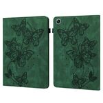 Per OPPO Pad Air 2022 Custodia per tablet in pelle con motivo a farfalla in rilievo (verde)