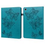 Per OPPO Pad Air 2022 Custodia per tablet in pelle con motivo a farfalla in rilievo (blu)