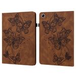 Per OPPO Pad Air 2022 Custodia per tablet in pelle con motivo a farfalla in rilievo (marrone)