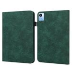 Per Realme Pad X Custodia per tablet in pelle con motivo floreale in pizzo (verde)