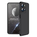Per vivo Y35 2022 GKK Custodia per telefono PC a copertura totale con giuntura a tre fasi (nera)