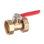 Valvola a sfera in rame con connettore per tubo pneumatico LAIZE, specifica: doppio interno da 4 1/2 pollici
