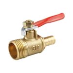 Valvola a sfera in rame con connettore per tubo pneumatico LAIZE, specifica: esterno 3-Barb 8mm