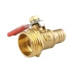 Valvola a sfera in rame con connettore per tubo pneumatico LAIZE, specifica: esterno 4-Barb 12mm