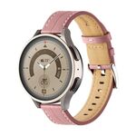 Cinturino per orologio in pelle scanalata insolita da 20 mm (rosa scuro)