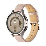 Cinturino per orologio in pelle scanalata insolita da 20 mm (rosa chiaro)