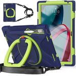 Per Lenovo Pad Pro 2022 Custodia protettiva per tablet in silicone + PC da 11,2 pollici (blu navy lime)
