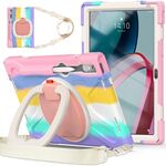 Per Lenovo Pad Pro 2022 Custodia protettiva per tablet in silicone + PC da 11,2 pollici (rosa colorata)