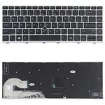 Per HP Elitebook 840 G5 846 G5 745 G5 Versione USA Tastiera con stick di puntamento (Argento)