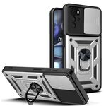 Per Motorola Moto G22 Custodia per fotocamera scorrevole TPU + PC Custodia per telefono (argento)