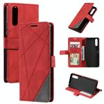 Per Sony Xperia 10 IV Skin Feel Custodia per telefono in pelle con giuntura (rossa)