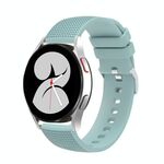 Per Samsung Galaxy Watch5 40mm/44mm / Watch5 Pro 20mm Cinturino in silicone con fibbia argento butterato (verde zaffiro)