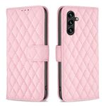 Per Samsung Galaxy A14 5G Diamond Lattice Wallet Custodia in pelle per cellulare (rosa)