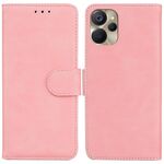 Per Realme 9i 5G Skin Feel Custodia per telefono in pelle con vibrazione di colore puro (rosa)