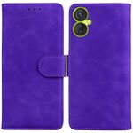 Per Tecno Camon 19 Neo Skin Feel Custodia per telefono in pelle a vibrazione di colore puro (viola)