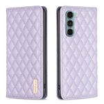 Per Motorola Moto G200 5G / Edge S30 5G Diamond Lattice Custodia magnetica in pelle per telefono (viola)