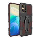 Per OPPO Reno7 4G Armor Warrior Custodia antiurto per PC + TPU (marrone)