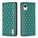 Per Samsung Galaxy A23e Custodia per cellulare magnetica in pelle con reticolo diamantato (verde)